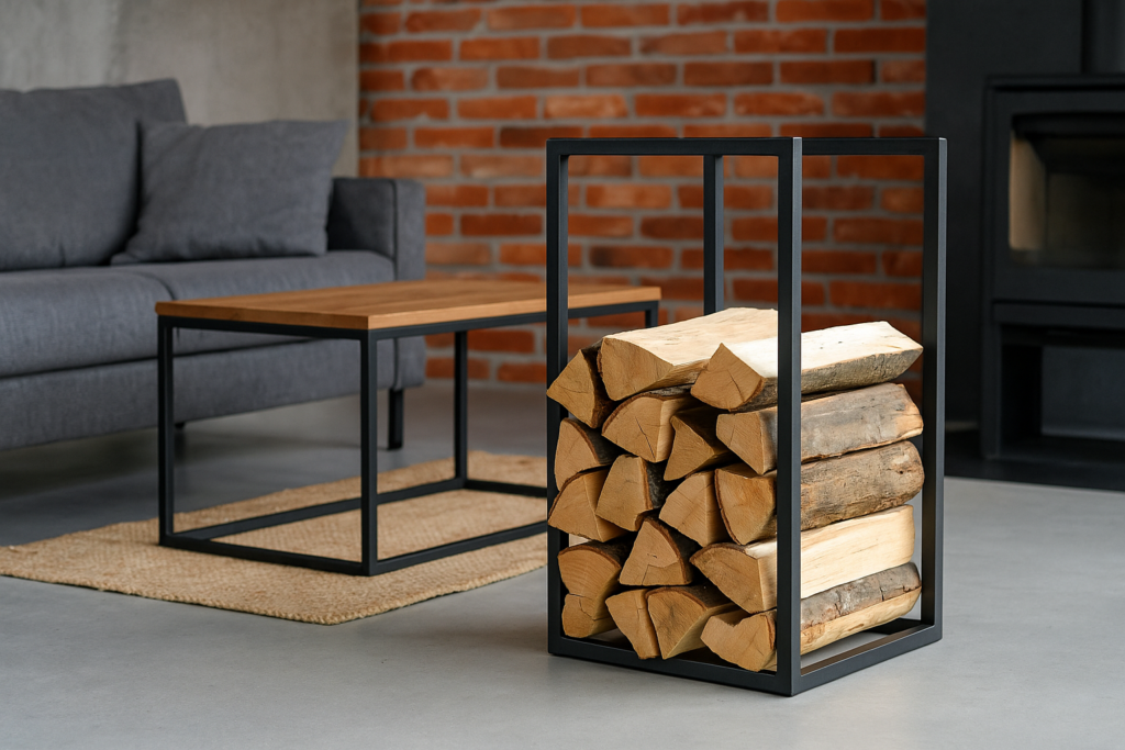 Metalowy stojak na drewno kominkowe – idealne przechowywanie w ...